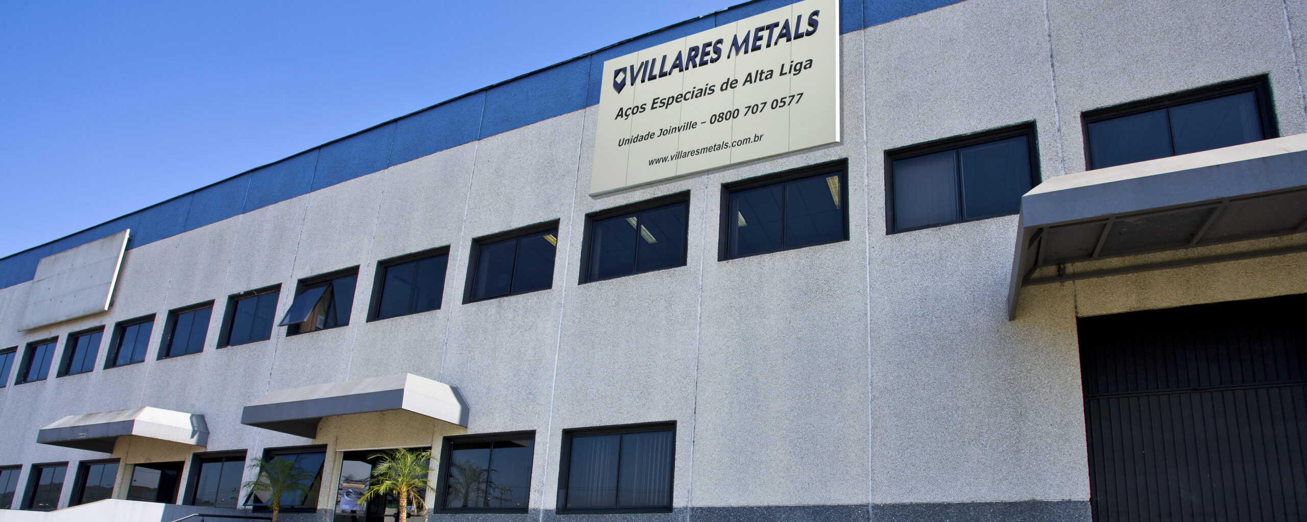 Fachada da unidade do CS&S da Villares Metals em Joinville - SC