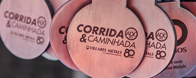 Medalha da Corrida e Caminhada ADC Villares Metals em comemoração aos 80 anos da empresa